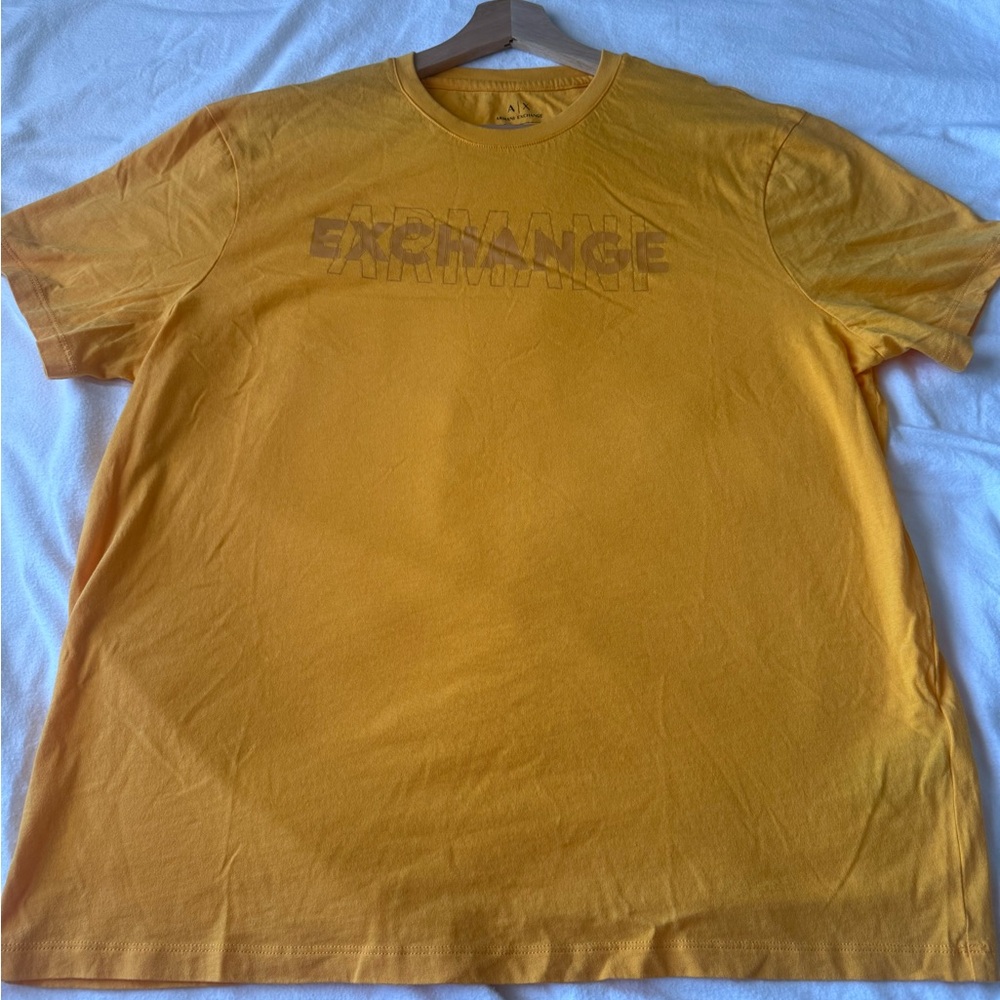 Armani Exchange Yellow Short Sleeve Tee